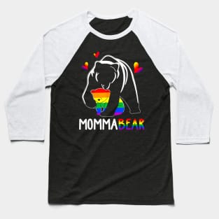 Lgbt Mama Momma Bear Gay Pride Proud Mom Mothers Day Baseball T-Shirt